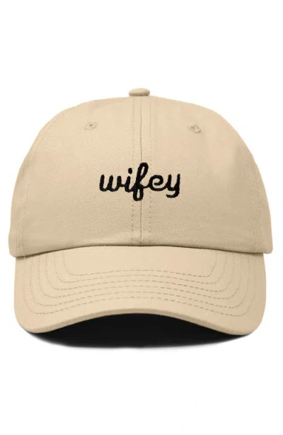Dalix Wifey Embroidered Everyday Cap In Brown