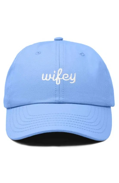 Dalix Wifey Embroidered Everyday Cap In Blue