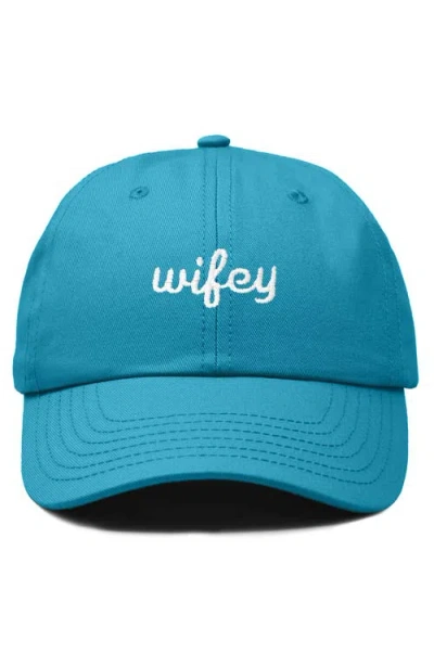 Dalix Wifey Embroidered Everyday Cap In Blue