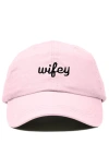 Dalix Wifey Embroidered Everyday Cap In Pink