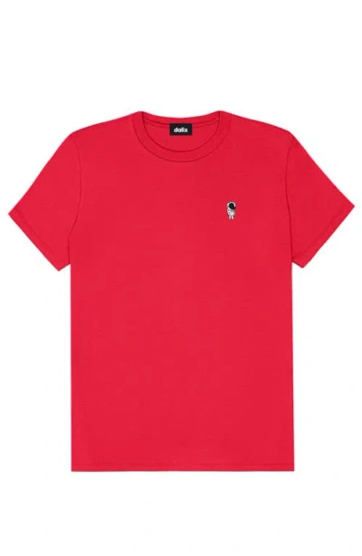 Dalix Womens Astronaut Jersey Relaxed Tee In Red