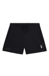 Dalix Womens Astronaut Midweight Washed Fleece Shorts In Black