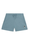 Dalix Womens Astronaut Midweight Washed Fleece Shorts In Blue