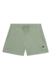 Dalix Womens Astronaut Midweight Washed Fleece Shorts In Green