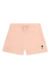 Dalix Womens Astronaut Midweight Washed Fleece Shorts In Pink