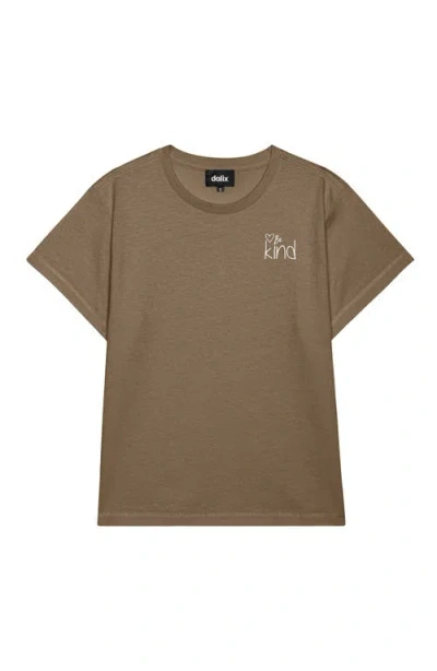 Dalix Womens Be Kind Light Weight High Waisted Tee In Brown
