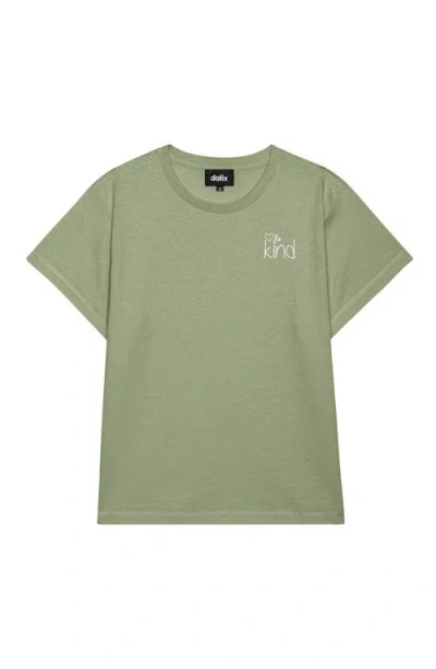 Dalix Womens Be Kind Light Weight High Waisted Tee In Green
