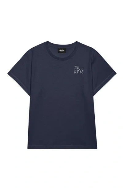 Dalix Womens Be Kind Light Weight High Waisted Tee In Blue