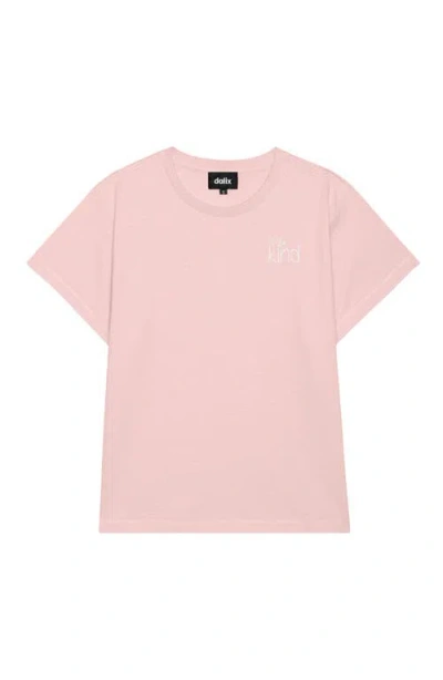 Dalix Womens Be Kind Light Weight High Waisted Tee In Pink