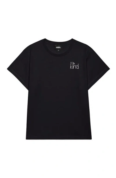 Dalix Womens Be Kind Light Weight High Waisted Tee In Black