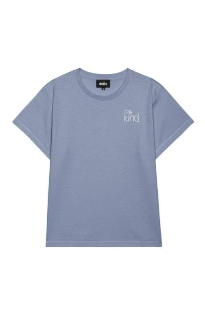 Dalix Womens Be Kind Light Weight High Waisted Tee In Blue