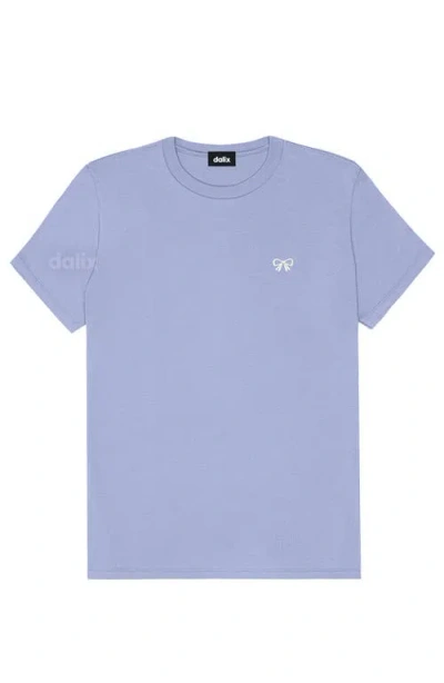 Dalix Womens Bow Jersey Tee In Blue