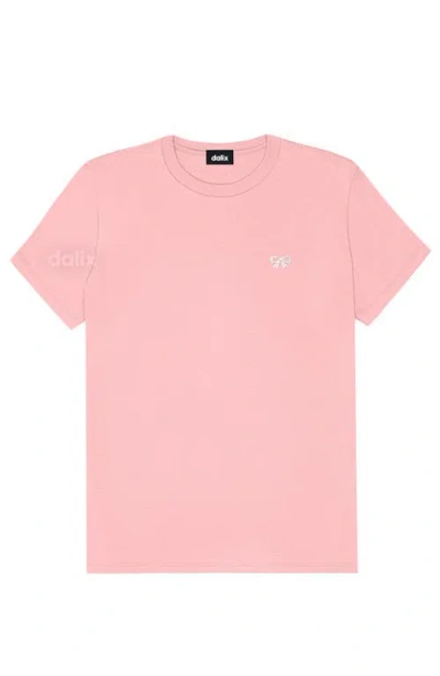 Dalix Womens Bow Jersey Tee In Pink