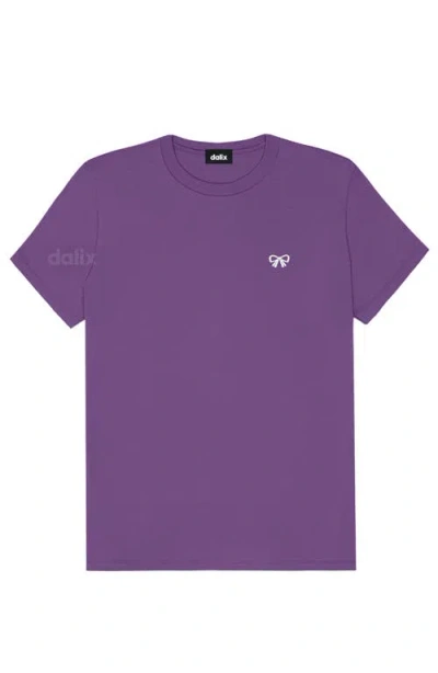 Dalix Womens Bow Jersey Tee In Purple