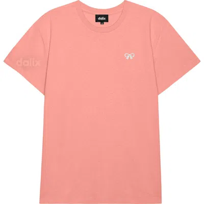 Dalix Womens Bow Lightweight Everyday Tee In Pink