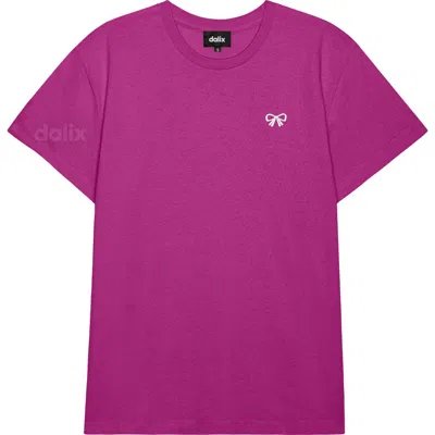 Dalix Womens Bow Lightweight Everyday Tee In Purple