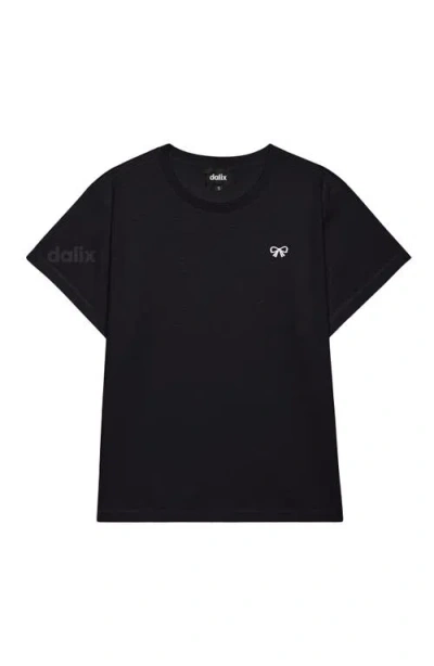 Dalix Womens Bow Lightweight High Waisted Tee In Black