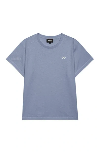 Dalix Womens Bow Lightweight High Waisted Tee In Blue