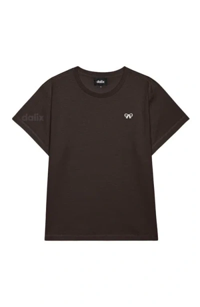 Dalix Womens Bow Lightweight High Waisted Tee In Brown