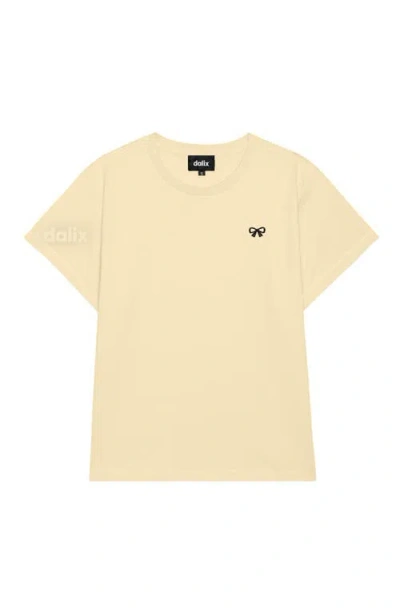 Dalix Womens Bow Lightweight High Waisted Tee In Yellow