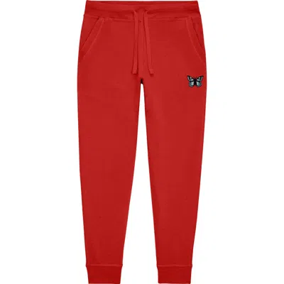 Dalix Womens Butterfly Midweight Fleece Jogger Pant In Red