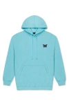 Dalix Womens Butterfly Midweight Hooded Sweatshirt In Blue