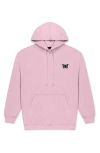 Dalix Womens Butterfly Midweight Hooded Sweatshirt In Pink
