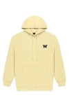 Dalix Womens Butterfly Midweight Hooded Sweatshirt In Yellow