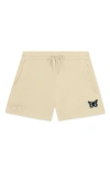 Dalix Womens Butterfly Midweight Washed Fleece Shorts In Brown