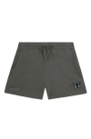 Dalix Womens Butterfly Midweight Washed Fleece Shorts In Gray