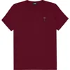 Dalix Womens Espresso Martini Jersey Relaxed Tee In Burgundy