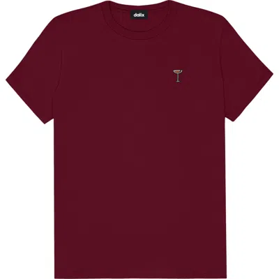 Dalix Womens Espresso Martini Jersey Relaxed Tee In Burgundy