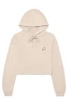 Dalix Womens Ghost Cropped Hoodie In Heather Dust