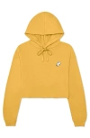 Dalix Womens Ghost Cropped Hoodie In Heather Mustard