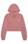 Dalix Womens Ghost Cropped Hoodie In Mauve