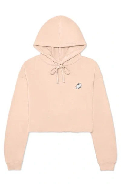 Dalix Womens Ghost Cropped Hoodie In Peach
