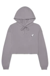 Dalix Womens Ghost Cropped Hoodie In Storm Gray