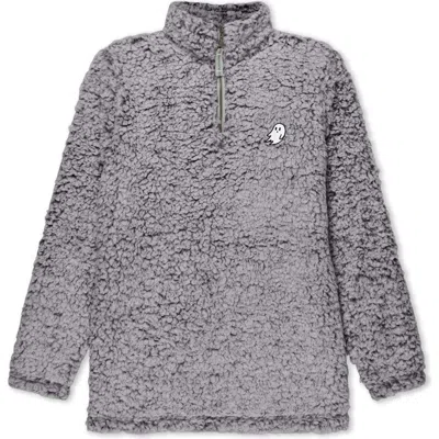 Dalix Womens Ghost Faux Quarter Zip Pullover In Black