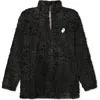 Dalix Womens Ghost Faux Quarter Zip Pullover In Black