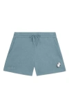 Dalix Womens Ghost Midweight Washed Fleece Shorts In Blue
