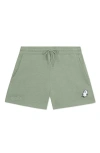 Dalix Womens Ghost Midweight Washed Fleece Shorts In Green