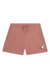 Dalix Womens Ghost Midweight Washed Fleece Shorts In Pink