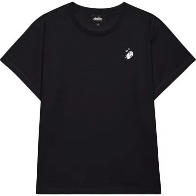 Dalix Womens Heartly Ghost Lightweight High Waisted Tee In Black