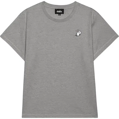Dalix Womens Heartly Ghost Lightweight High Waisted Tee In Gray