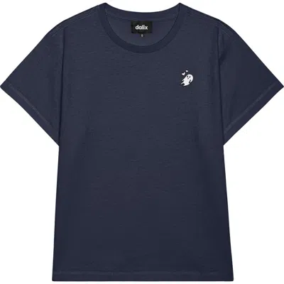 Dalix Womens Heartly Ghost Lightweight High Waisted Tee In Blue