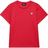 Dalix Womens Heartly Ghost Lightweight High Waisted Tee In Red