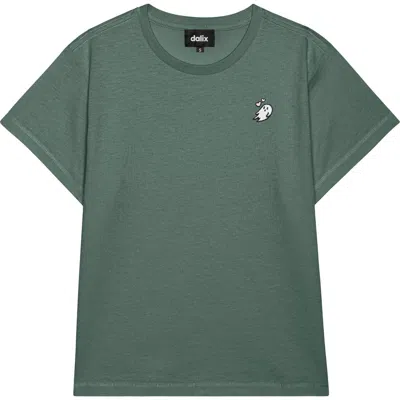 Dalix Womens Heartly Ghost Lightweight High Waisted Tee In Green