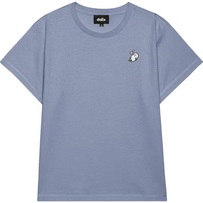 Dalix Womens Heartly Ghost Lightweight High Waisted Tee In Blue