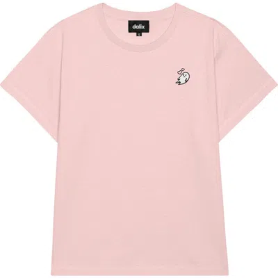 Dalix Womens Heartly Ghost Lightweight High Waisted Tee In Pink