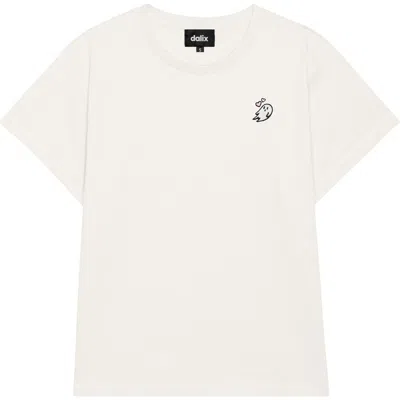 Dalix Womens Heartly Ghost Lightweight High Waisted Tee In White